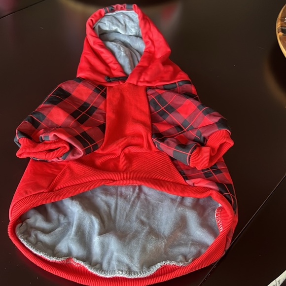 Dog plaid hoodie size M - Picture 4 of 5